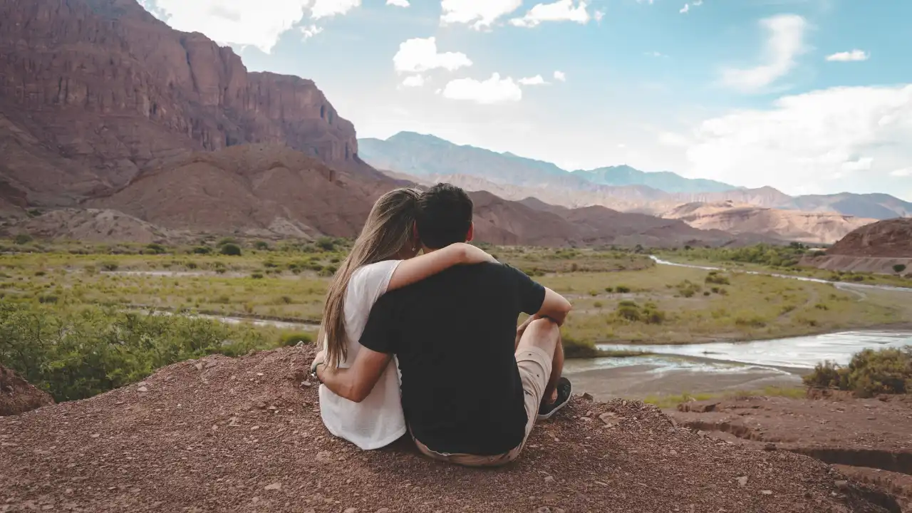 Couple improving communication during dating counselling