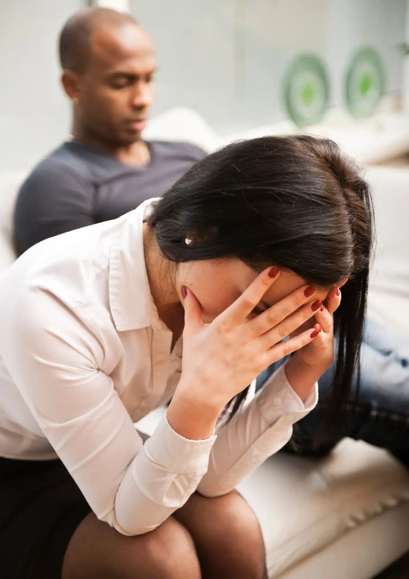 Couple during vertical discernment counselling session
