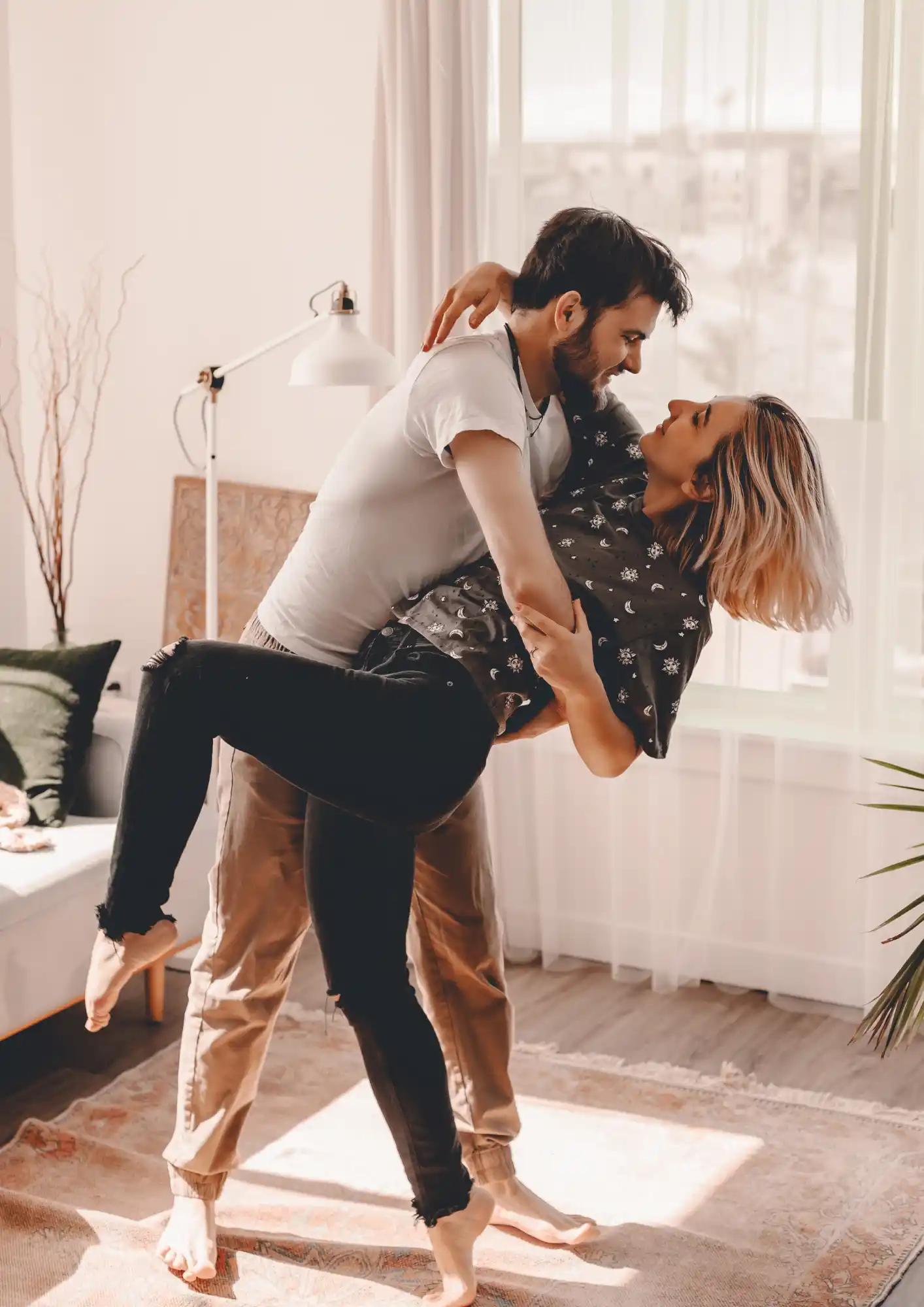 Couple improving their marriage through therapy